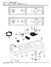 04 - Control Panel parts for Maytag Washer A7500S from AppliancePartsPros.com
