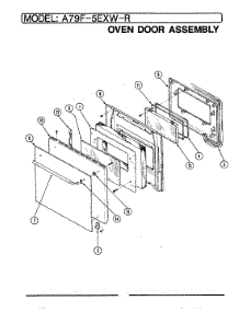 03 - Door parts for Admiral Oven A79F-5EXW-R from AppliancePartsPros.com