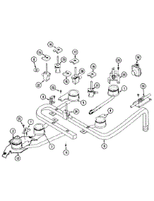 02 - Gas Controls parts for Admiral Cooktop A8321TA-L from AppliancePartsPros.com