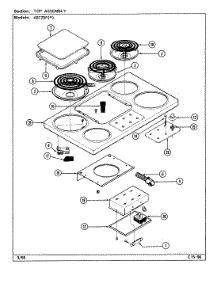 02 - Top Assy. parts for Admiral Cooktop A8720PA from AppliancePartsPros.com