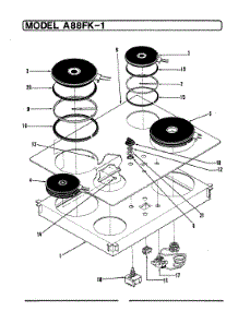 02 - Top Assy. parts for Admiral Cooktop A88FK-1 from AppliancePartsPros.com