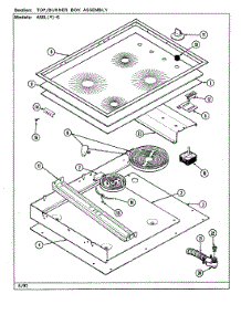 02 - Body parts for Admiral Cooktop A89L-4-R from AppliancePartsPros.com
