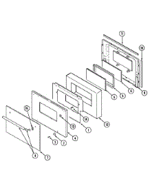05 - Door (Upper) parts for Admiral Oven A9122VPV from AppliancePartsPros.com