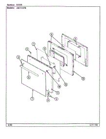 05 - Door parts for Admiral Oven A9211XPB from AppliancePartsPros.com