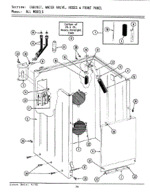 02 - Cabinet, Water Valve, Hoses & Frnt Panel parts for Maytag Washer A9700W from AppliancePartsPros.com