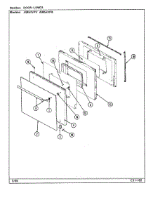 03 - Door (Lower) parts for Admiral Oven A9854XPB from AppliancePartsPros.com