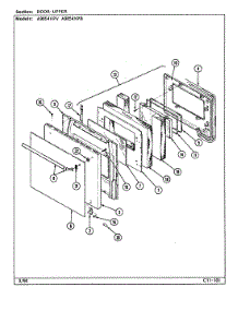 04 - Door (Upper) parts for Admiral Oven A9854XPB from AppliancePartsPros.com