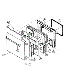 03 - Door parts for Admiral Oven A9875XRB from AppliancePartsPros.com