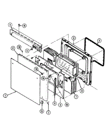 05 - Door parts for Admiral Oven A9895XRB from AppliancePartsPros.com