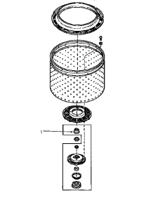 11 - Hub & Transmission Tube Seal parts for Amana Washer AA4411 from AppliancePartsPros.com