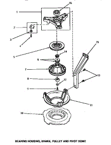04 - Brg Hsg / Brake / Pulley & Pivot Dome parts for Amana Washer AA5421 from AppliancePartsPros.com