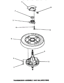 19 - Transmission Assy & Balance Ring parts for Amana Washer AA8431 from AppliancePartsPros.com