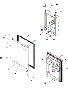 08 - Refrigerator Door parts for Amana Refrigerator ABL1922FES / ABL1922FES0 from AppliancePartsPros.com