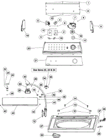 03 - Control Panel & Top parts for Admiral Washer AAV7000AGW from AppliancePartsPros.com