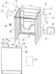 02 - Cabinet & Front Panel parts for Admiral Washer AAV8000AGW from AppliancePartsPros.com