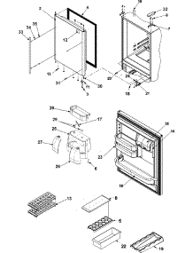 08 - Refrigerator Door parts for Amana Refrigerator AB2026LEKS / AB2026LEKS0 from AppliancePartsPros.com