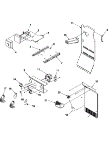 14 - Lights And Ice Maker parts for Amana Refrigerator AC2224GEKB from AppliancePartsPros.com