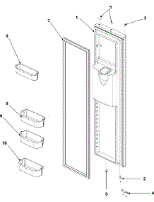 07 - Freezer Door parts for Amana Refrigerator AC2224GEKS from AppliancePartsPros.com