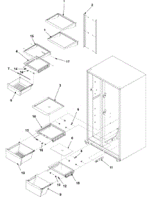 04 - Crisper Assy & Ref Shelf parts for Amana Refrigerator AC2224GEKW from AppliancePartsPros.com