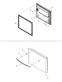 05 - Freezer Door parts for Amana Refrigerator ABB1924DEB from AppliancePartsPros.com