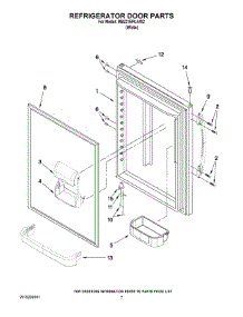 05 - Refrigerator Door Parts parts for Maytag Refrigerator MB2216PUAW2 from AppliancePartsPros.com