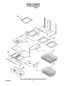 07 - Shelf Parts parts for Maytag Refrigerator MB2216PUAW2 from AppliancePartsPros.com
