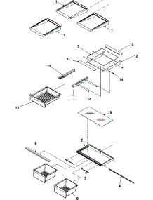 09 - Refrigerator Shelving parts for Amana Refrigerator ABB2222FEB / ABB2222FEX0 from AppliancePartsPros.com