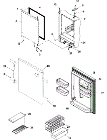 08 - Refrigerator Door parts for Amana Refrigerator ABB2222FEW / ABB2222FEX0 from AppliancePartsPros.com