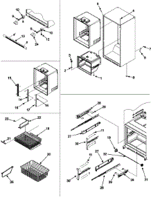 06 - Interior Cabinet & Freezer Shelving parts for Amana Refrigerator ABB2223DEW from AppliancePartsPros.com