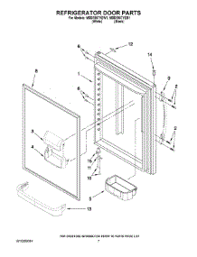 05 - Refrigerator Door Parts parts for Maytag Refrigerator MBB1957VEW1 from AppliancePartsPros.com