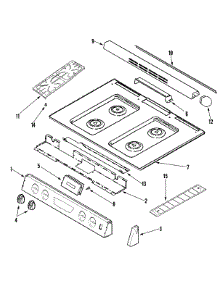 02 - Control Panel / Top Assembly parts for Amana Range AGS5730BDW from AppliancePartsPros.com