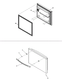 05 - Freezer Door parts for Amana Refrigerator ABB2522FEB from AppliancePartsPros.com