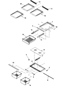 09 - Refrigerator Shelving parts for Amana Refrigerator ABB2522FES from AppliancePartsPros.com