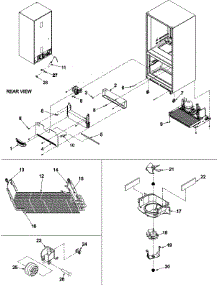 04 - Evaporator Area & Rollers parts for Amana Refrigerator ABB2522FEW from AppliancePartsPros.com