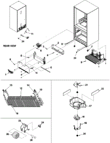 04 - Evaporator Area & Rollers parts for Amana Refrigerator ABB2524DEW from AppliancePartsPros.com