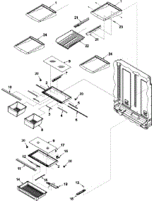 09 - Refrigerator Shelving parts for Amana Refrigerator ABB2527DEB from AppliancePartsPros.com
