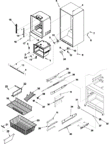 06 - Interior Cabinet & Freezer Shelving parts for Amana Refrigerator ABB2527DES from AppliancePartsPros.com
