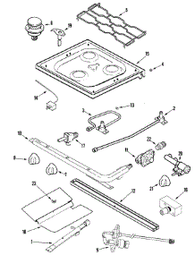 04 - Top & Gas Controls parts for Amana Range ALY2280BDS from AppliancePartsPros.com
