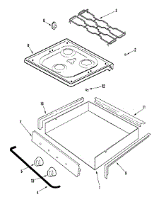 02 - Top & Burner Box parts for Amana Cooktop ALZ8589ADB from AppliancePartsPros.com