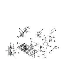 03 - Internal Controls / Latch Asy. / Base parts for Amana Microwave AMC5101AAW from AppliancePartsPros.com