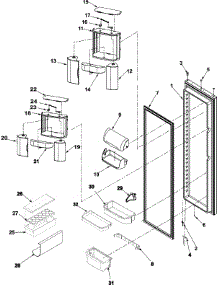 15 - Refrigerator Door parts for Amana Refrigerator AS2626GEKB from AppliancePartsPros.com