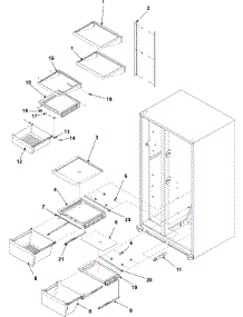 04 - Crisper Assy & Ref Shelf parts for Amana Refrigerator AS2626GEKS from AppliancePartsPros.com