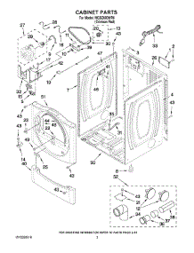 02 - Cabinet Parts parts for Maytag Dryer MGDZ600WR0 from AppliancePartsPros.com