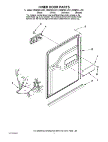 03 - Inner Door Parts parts for Maytag Dishwasher MDB7851AWB1 from AppliancePartsPros.com