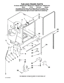 07 - Tub And Frame Parts parts for Maytag Dishwasher MDB7851AWB1 from AppliancePartsPros.com
