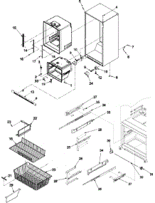 06 - Interior Cabinet & Freezer Shelving parts for Amana Refrigerator ABD2533DEB from AppliancePartsPros.com