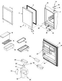 08 - Refrigerator Door parts for Amana Refrigerator ABD2533DEQ from AppliancePartsPros.com