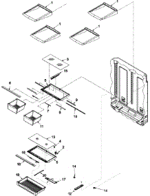 10 - Refrigerator Shelving parts for Amana Refrigerator ABD2533DES from AppliancePartsPros.com
