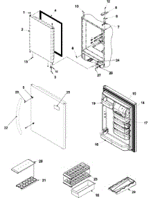 08 - Refrigerator Door parts for Amana Refrigerator ABL2227FES / ABL2227FES0 from AppliancePartsPros.com