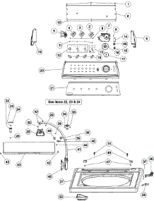 03 - Control Panel & Top parts for Crosley Washer CW9505W from AppliancePartsPros.com